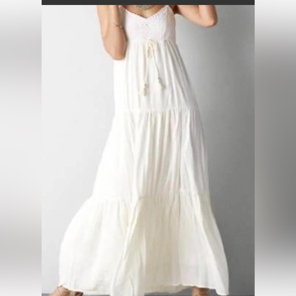 Theme crotchet top tiered dress size medium